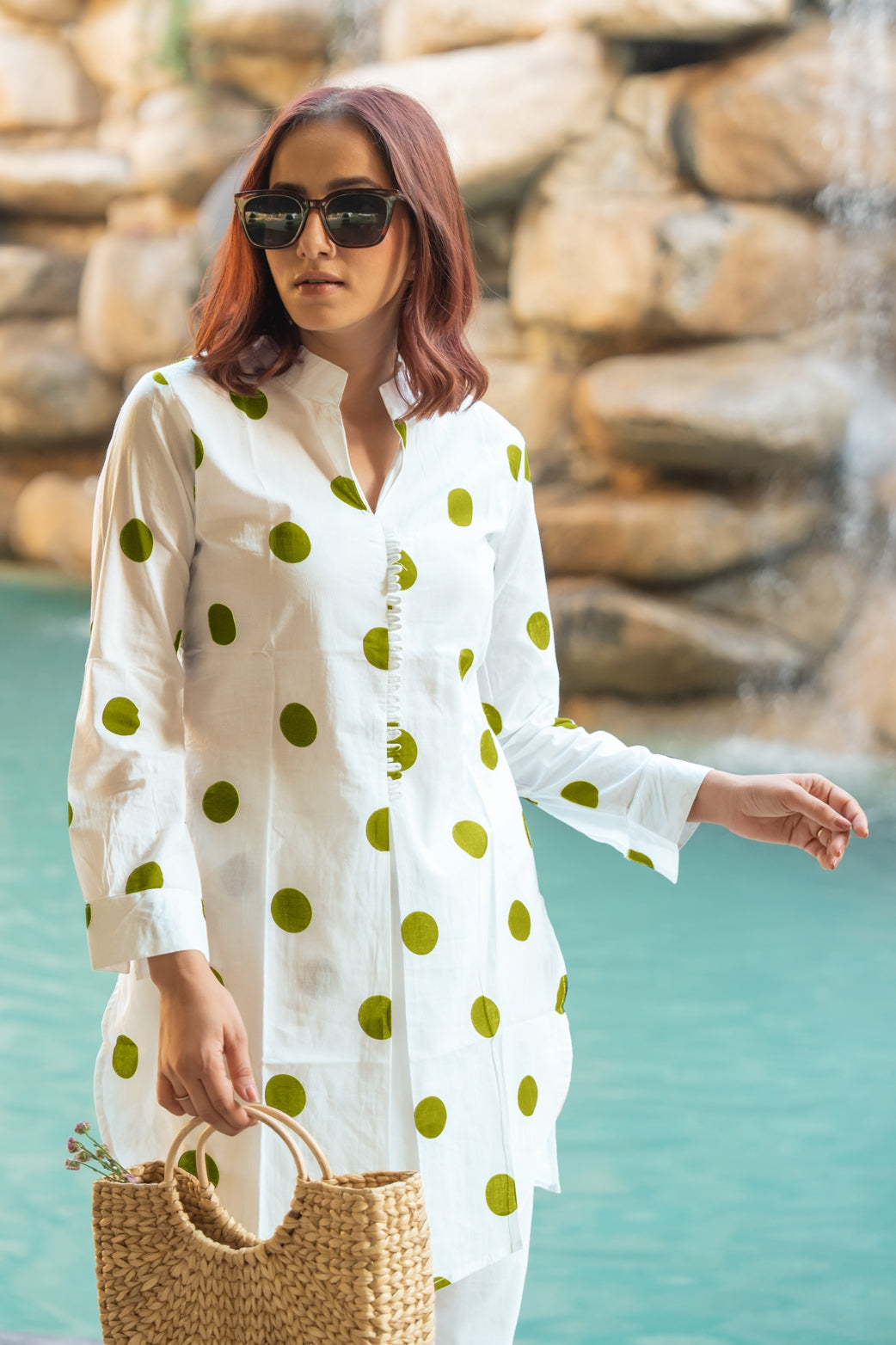 Latest Polka Dots Print Cotton Co-ord Set