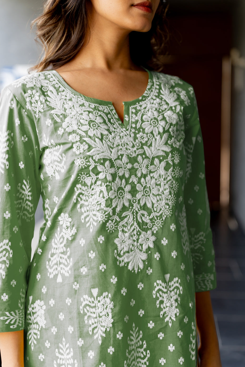 Women's Embroidered Work Solid Straight Kurta With Plazzo Set