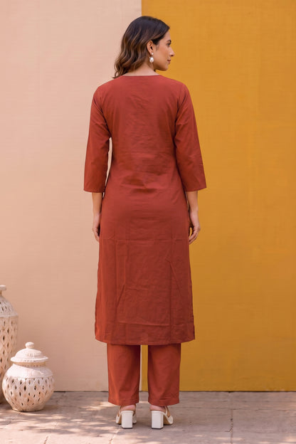 Traditional Tie & Dye Printed Kurta Set with Mirror Work
