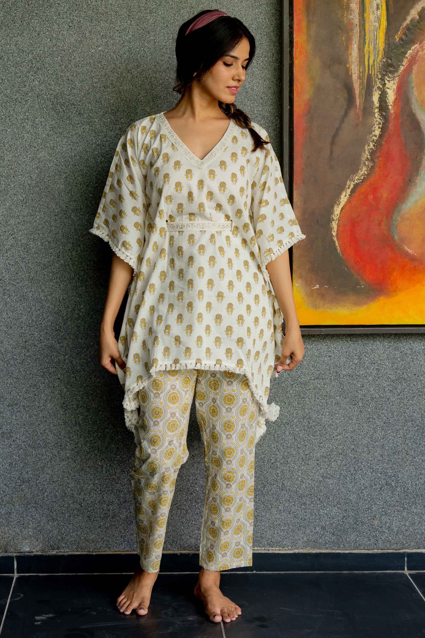 Modern Ethnic  kaftan Co-Ord Set