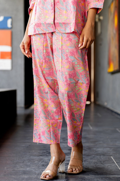 Floral Printed Co-ord Set with jacket