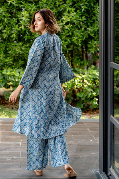 Ajrakh Print Kurta Palazzo Set