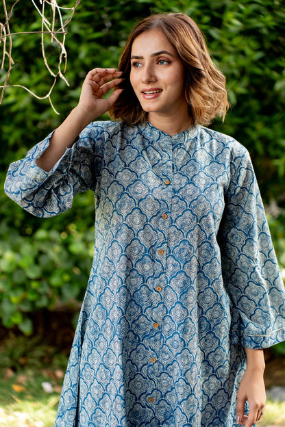 Ajrakh Print Kurta Palazzo Set