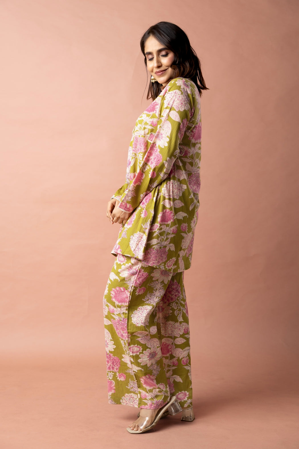 Black Cotton Printed Co-ord Set