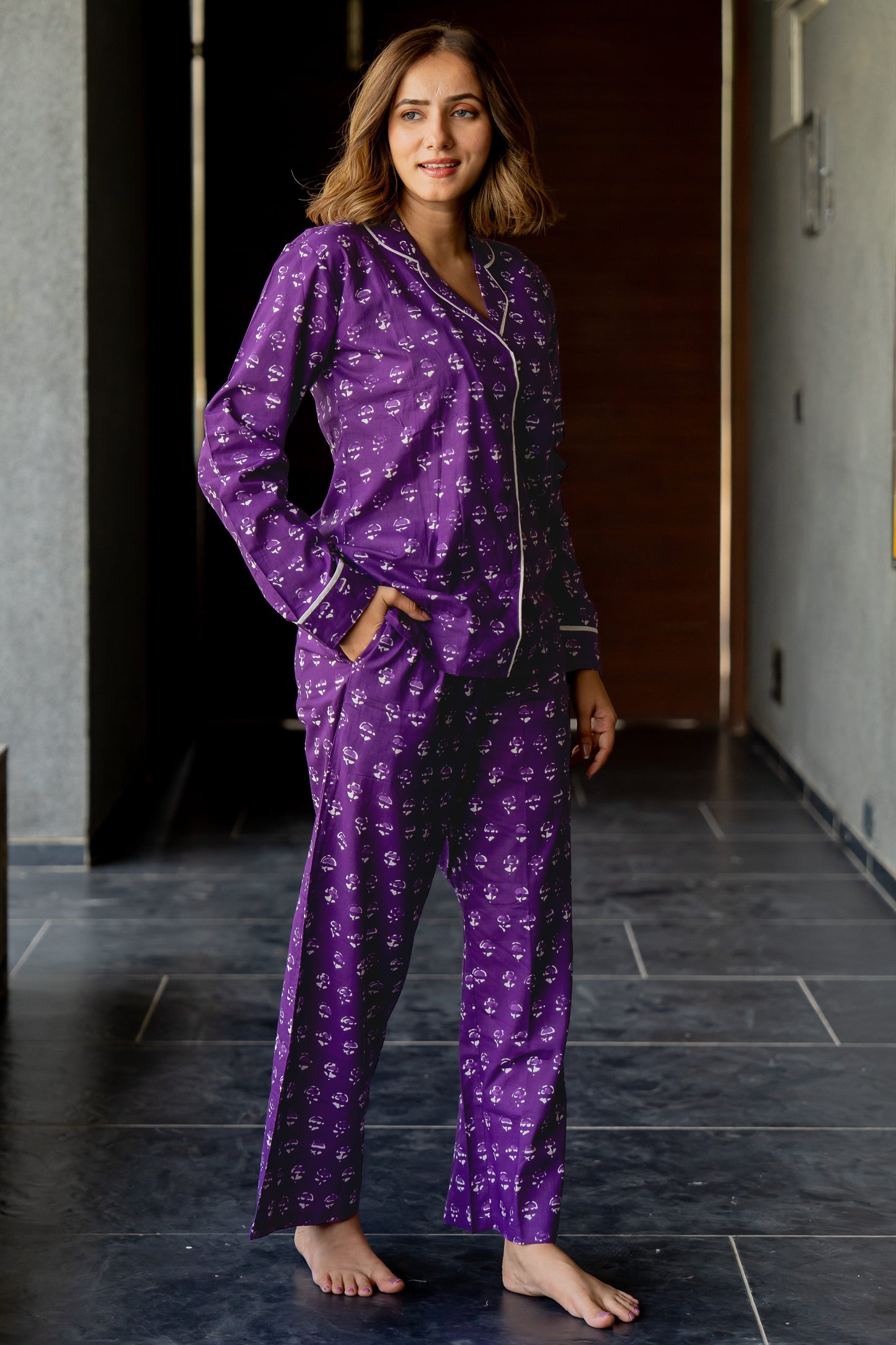 Batik Block Printed Night Suit