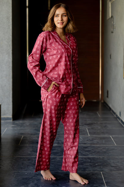 Batik Block Printed Night Suit