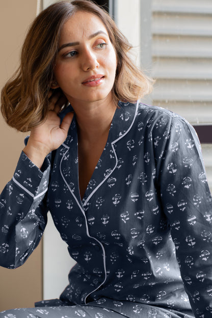 Batik Block Printed Night Suit