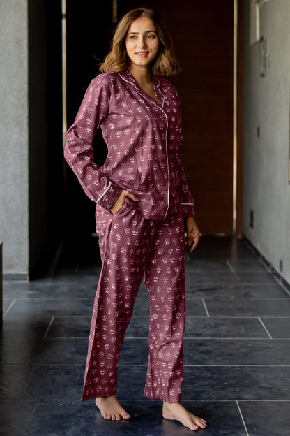 Batik Block Printed Night Suit