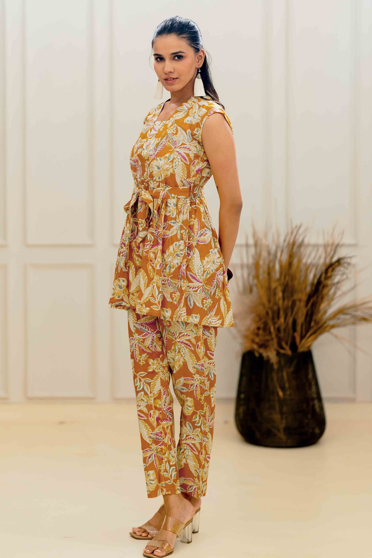 Women's Elegant Cotton Floral Printed Co-Ord Set