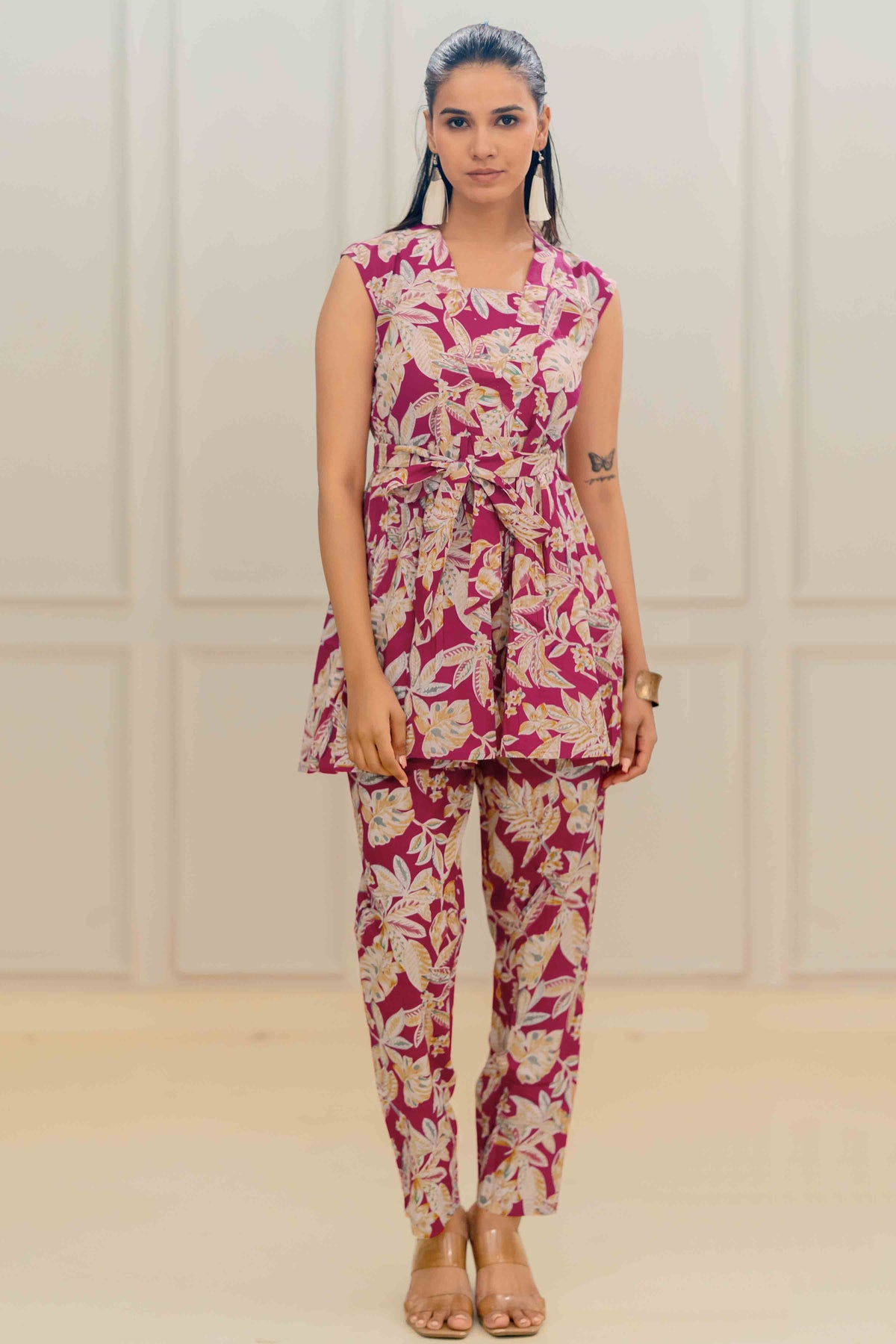 Women's Elegant Cotton Floral Printed Co-Ord Set