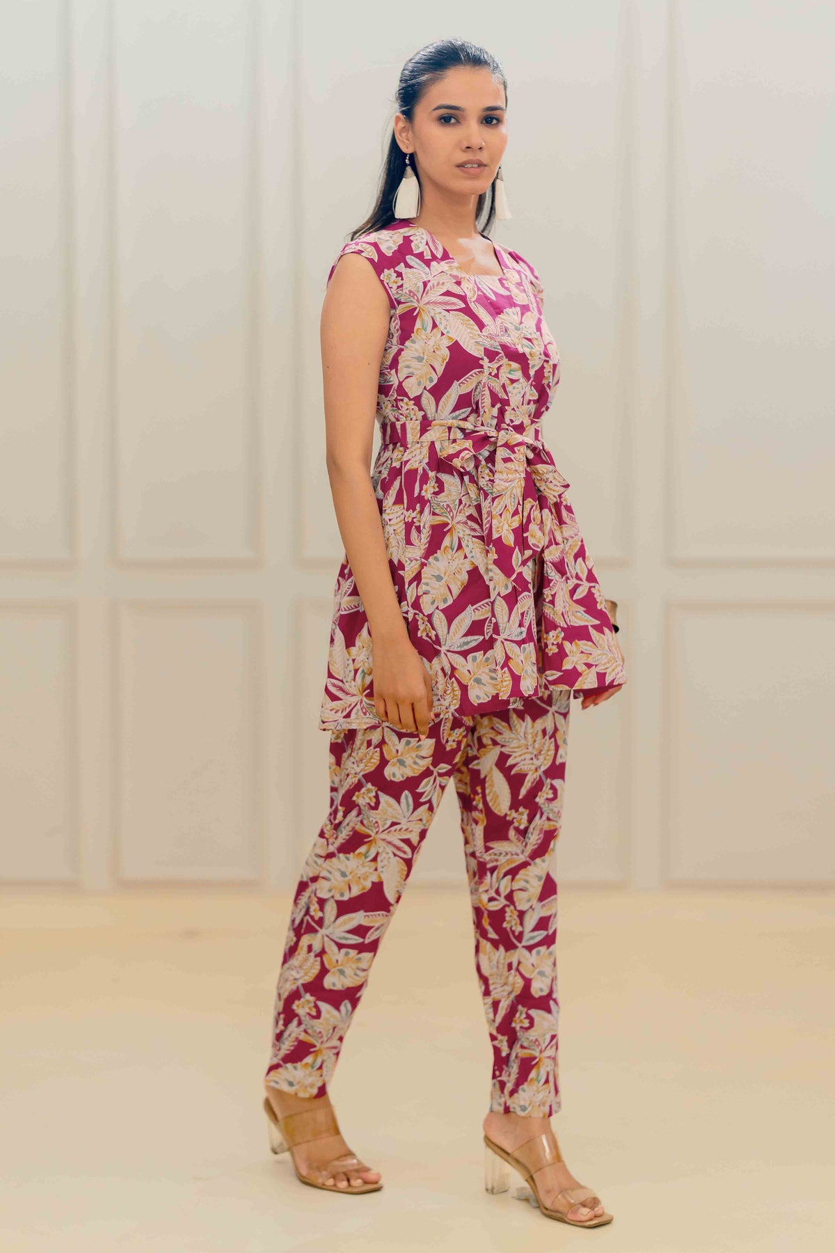 Women's Elegant Cotton Floral Printed Co-Ord Set